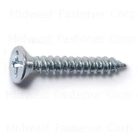 8 x 3/4 Zinc Phillips Flat Wood Screws