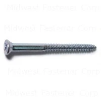 10 x 2-1/2 Zinc Phillips Flat Wood Screws