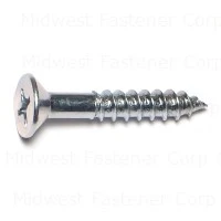 14 x 1-1/2 Zinc Phillips Flat Wood Screws