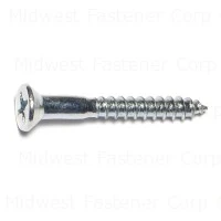 14 x 2 Zinc Phillips Flat Wood Screws