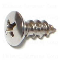10 x 1/2 Stainless Steel Phillips Oval Sheet Metal Screws