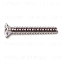6-32 x 1 Stainless Steel Phillips Flat Machine Screws