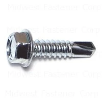 14 x 1 Zinc Hex Washer Self-Drilling Screws