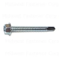 14 x 2 Zinc Hex Washer Self-Drilling Screws