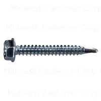 10 x 1-1/2 Zinc Hex Washer Self-Drilling Screws