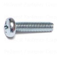 6 mm-1.00 x 25 mm Zinc Phillips Pan Machine Screws
