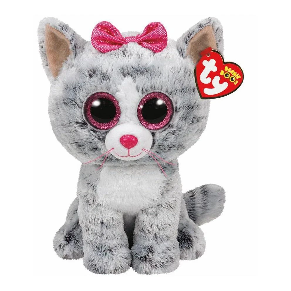 Beanie Boo Kiki The Grey Cat Medium Plush Stuffed Animal 13 Inches