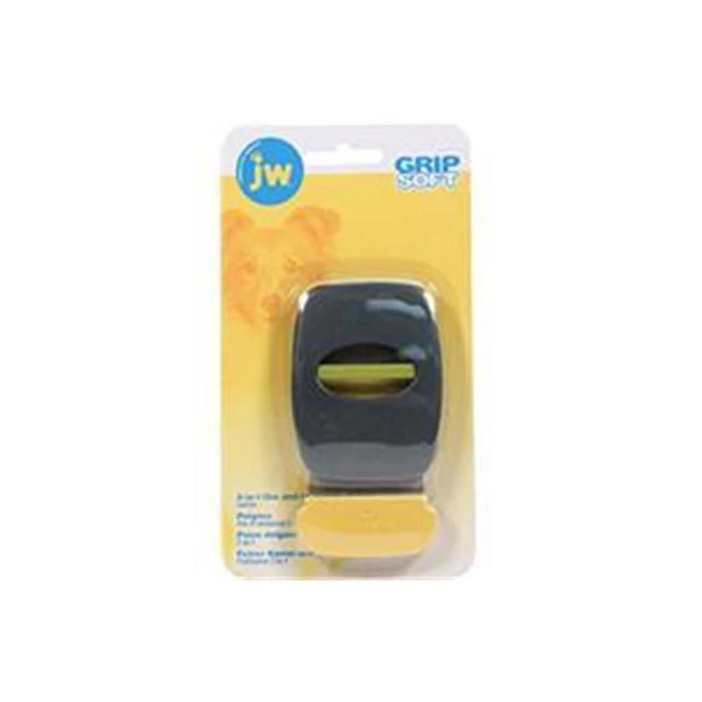 Jw-Dog-cat-aquatic-Grip Soft 2-in-1 Fine And Flea Combs- Gray-yellow Medium 65051