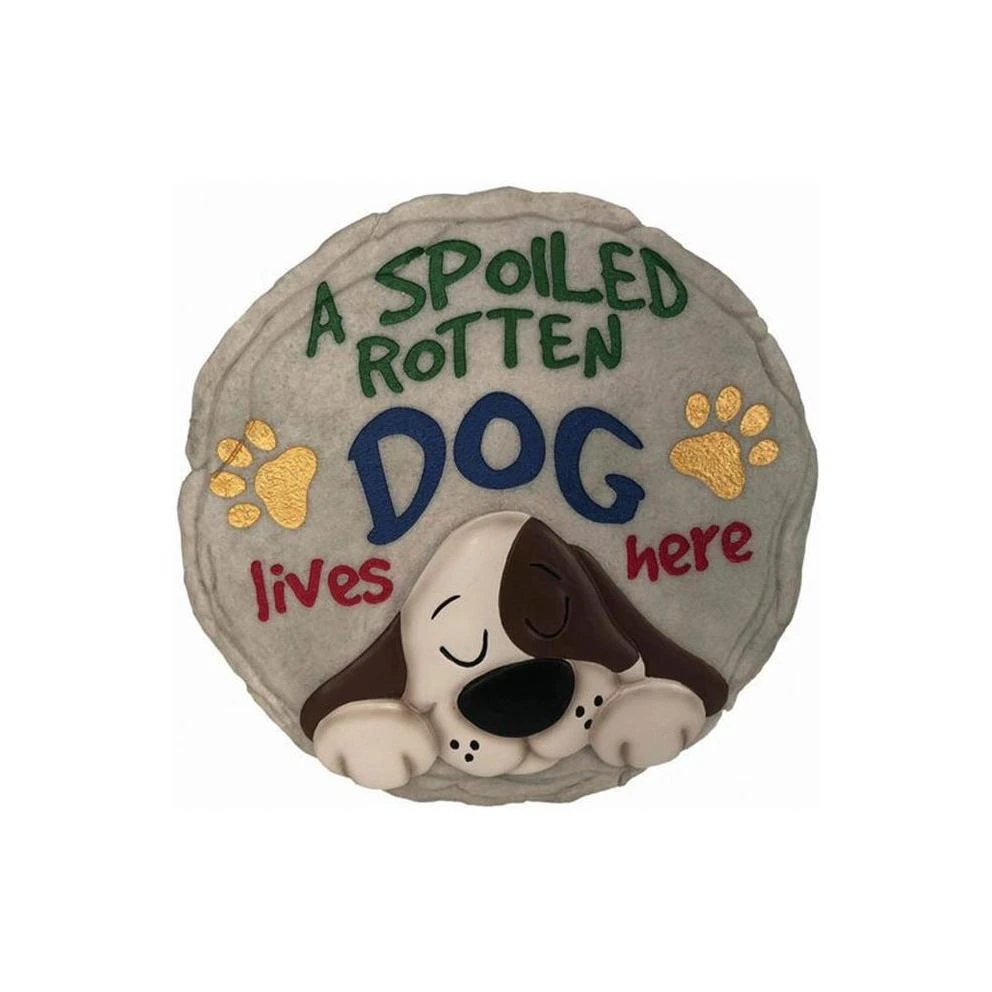 Spoontiques 13243 9 Inch Stepping Stone - Spoiled Dog Design