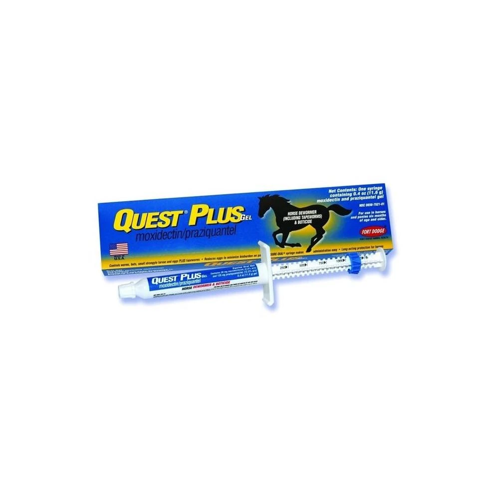 Equine Quest Plus Horse Dewormer Gel 0.40 Ounce - Effective Deworming Solution