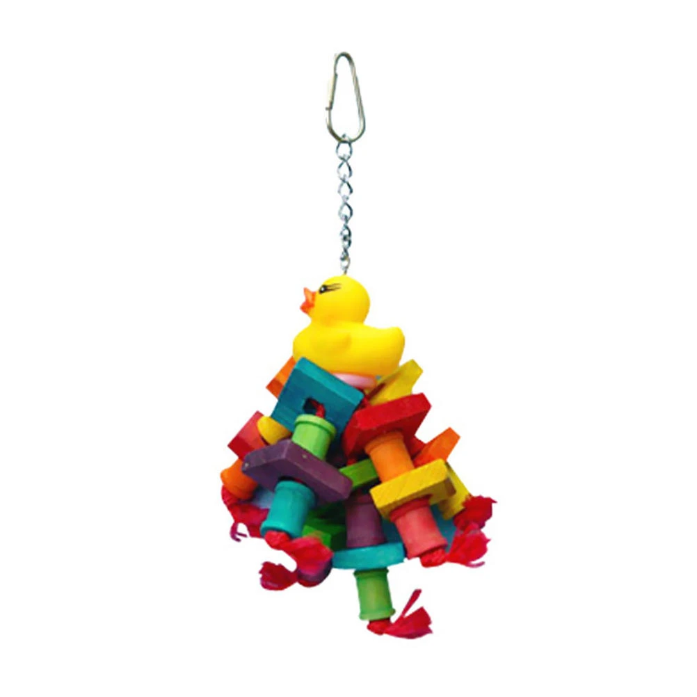 Happy Beaks Rubber Duck Monster Bird Toy