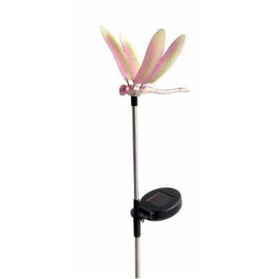 Solar Stake Light, Color-Changing LED, Dragonfly Topper