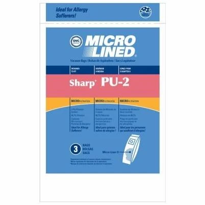 70756 Pu-2 Style Vacuum Bags, Micro Filtration, 3-pack
