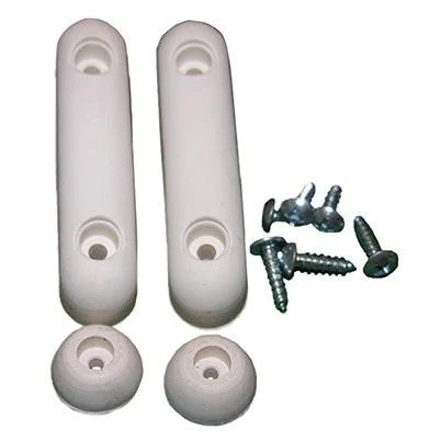 White Rubber Toilet Seat Replacement Bumpers With Screws
