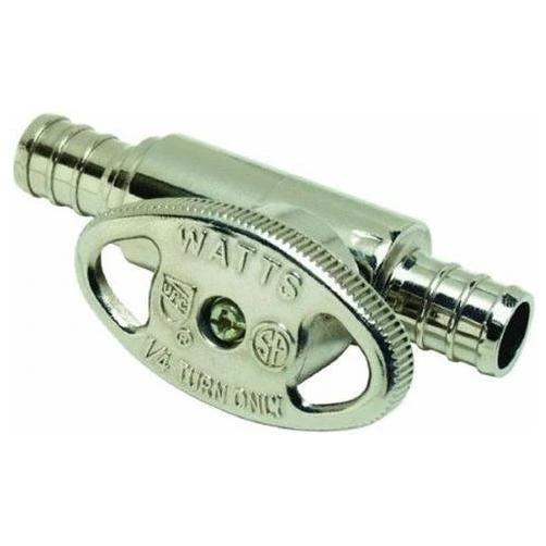 Lfp-565 Quarter Turn Chrome Stop Valve 1/2-inch X 3/8-inch Barb