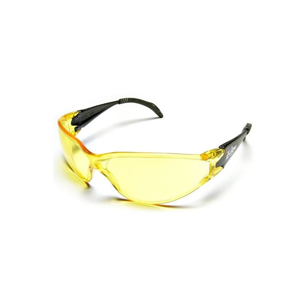 Ab112 Kirova Economy Durable Safety Glasses, Black Frame With Yellow Lens