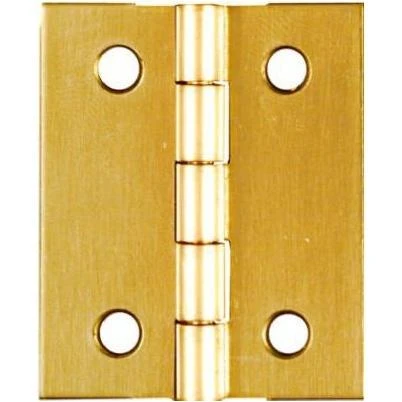 2-Pk., 1.5-In. Broad Hinges, Light-Duty, Brass