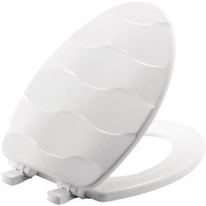 STA-TITE Slow Close Lift-Off Sculptured Elongated Closed Front Toilet Seat in White