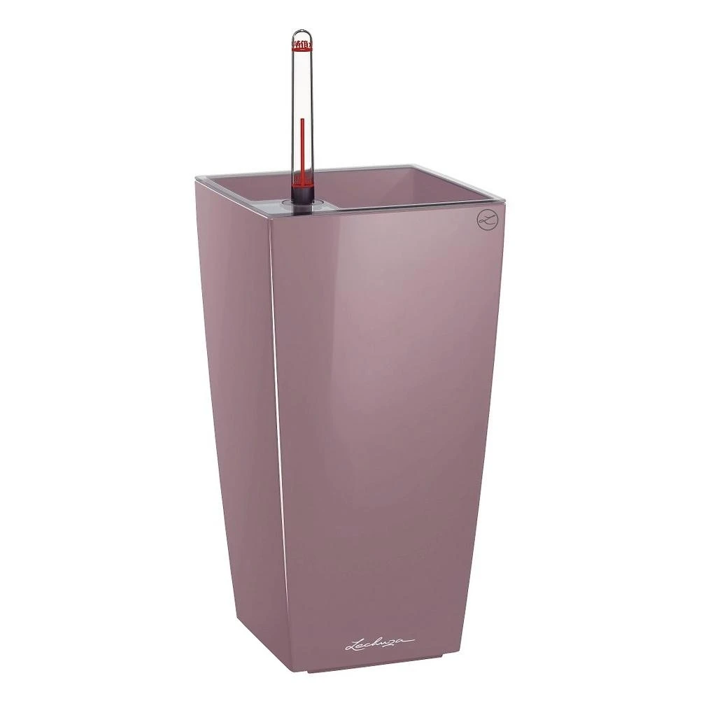 Planter: Lechuza Maxi-Cubi Self Watering Tabletop Planter: Pastel Violet High Gloss