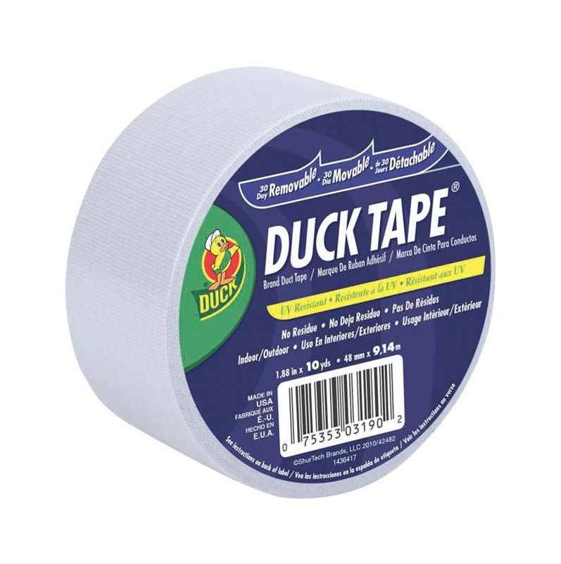 Duck 1.88 in. W x 10 yd. L White Duct Tape