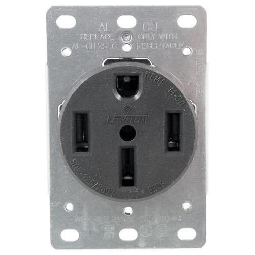 279 Single-flush Range Receptacle 50 Amp 4 Wire Industrial Grade
