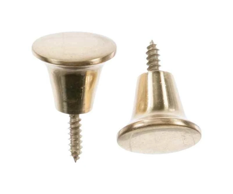 Ace Decorative Round Furniture Knob 5/8 in. Dia. 1 in. Brass 2 pk