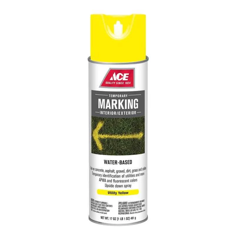 Ace Water-Based Yellow Field Marking Chalk 17 oz.