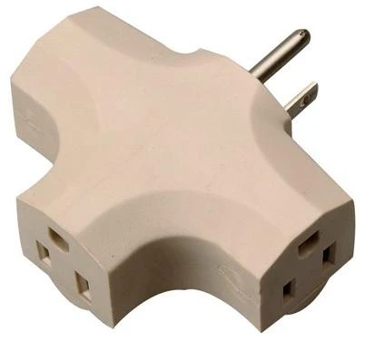 Ho Wah Kintron Master Electrician, 09902-97ME, Beige Vinyl, Grounded Cube Tap, 15A, 125V