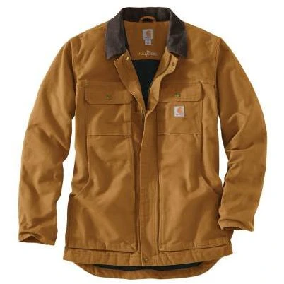 Men's Regular Large Carhartt Brown Cotton Full Swing Traditional Coat