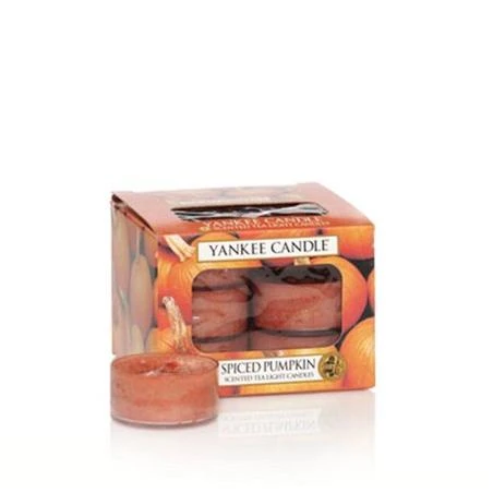Yankee Candle Spiced Pumpkin Tealights 0.35 Ounce, Orange