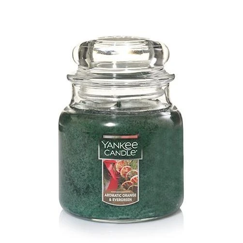 Aromatic Orange & Evergreen Medium Jar Candle - Festive Scented Candle