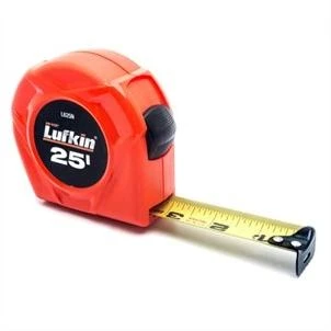 Lufkin 25 ft. L x 1 in. W Hi-Viz Power Return Tape Measure Orange 1 pk