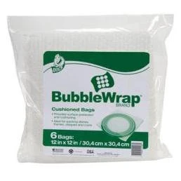 SP-299 13 x 13 in. Bubble Pack Bags, 6 Pack, Large