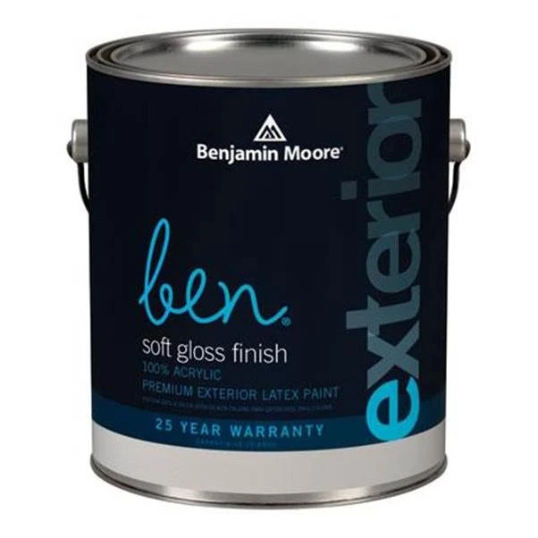 Benjamin Moore Ben 1 Gallon Exterior Soft Gloss Finish Paint