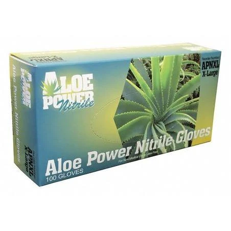 ALOE NITRILE GLOVES - LARGE