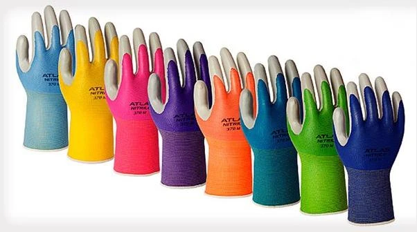 Showa Best Glove 445711161 3704CS-06RT Nitrile Atlas Garden Glove - Assorted Color Small