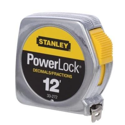 PowerLock 12 ft. x 1/2 in. Tape Measure with decimal scale