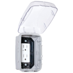 Wp3100c Weatherproof Receptacle Cover - Clear Plastic, Single Gang, In-use