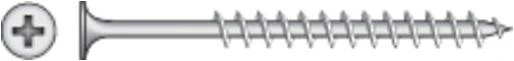 401710439 6" X 1.25" Phillips Drive Galvanized Deck Screw - Coarse Thread