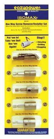 eazypower Power Tools #6 -14 One Way/Rounded Remover 5 Pieces 88239
