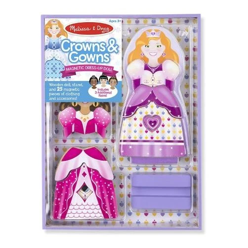 Magnetic Dress-up Set - Crowns & Gowns (model 9312)