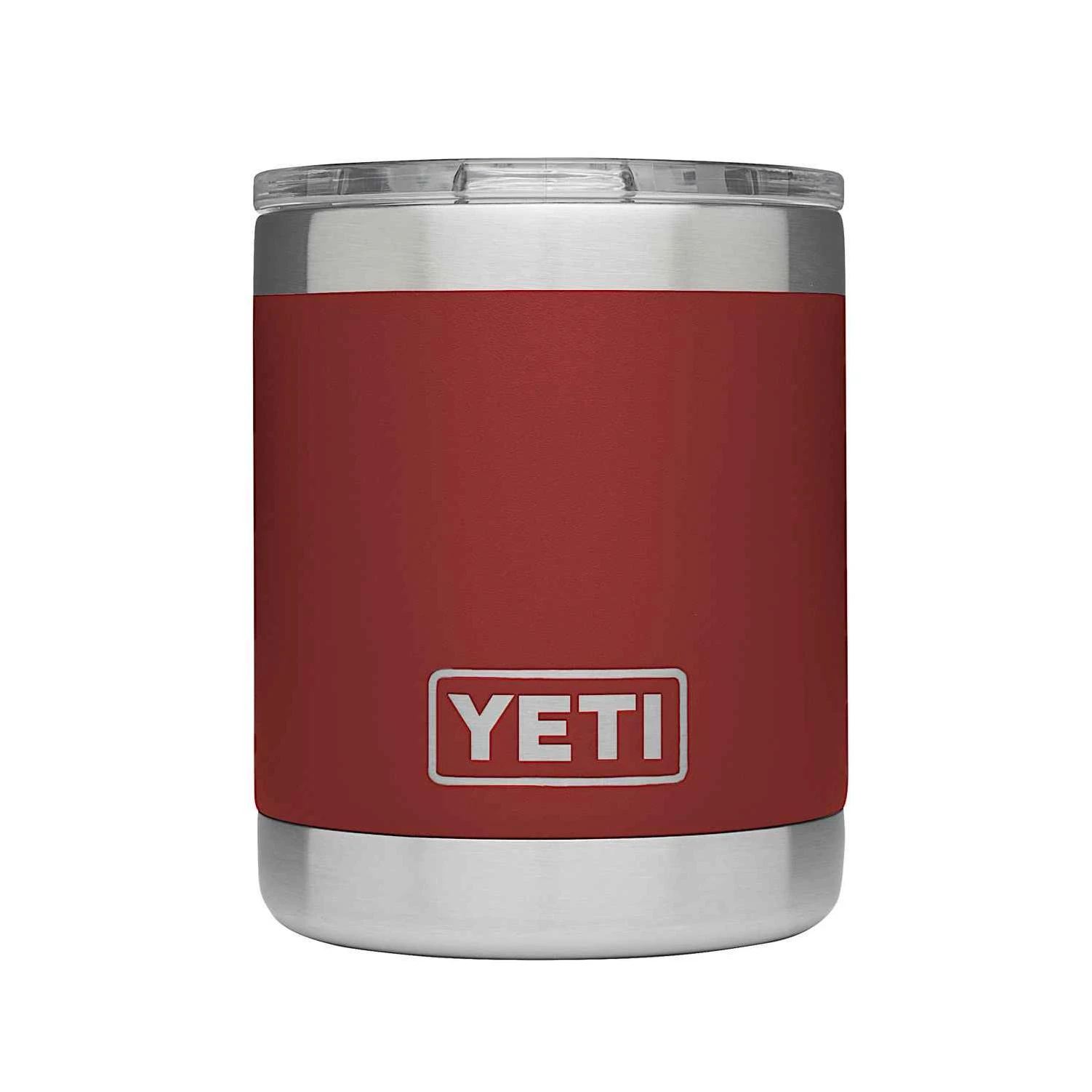 YETI Rambler Lowball Brick Red Stainless Steel Insulated Cup BPA Free 10 oz.