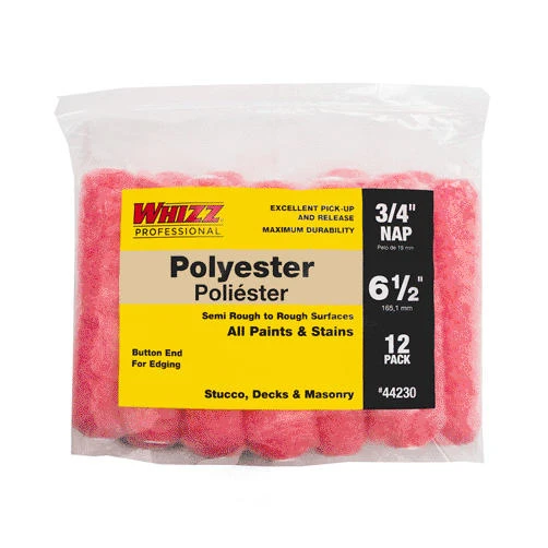 Whizz 44230 Polyester Mini Rollers, Pink, 6.5" X 3/4"