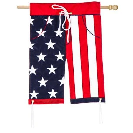 Evergreen Flag & Garden American Boardshorts 2-Sided Polyester 1'6 x 1 ft. House Flag
