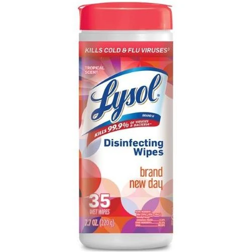 Lysol Brand New Day Disinfecting Wipes, Mango & Hibiscus, 35 Ct