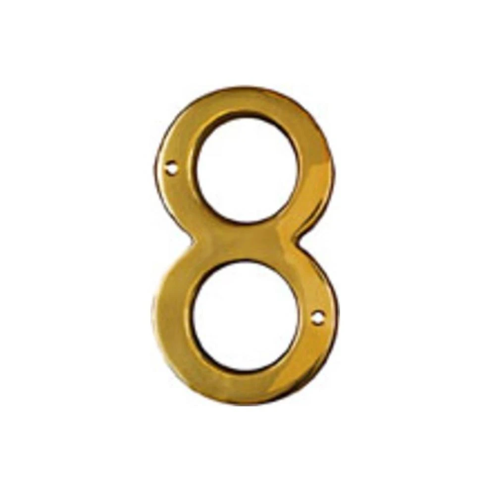 N207-241 V1902 6 Inch Solid Brass House Number #8 Assortment