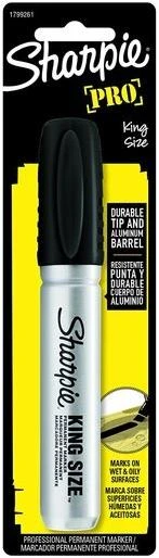 Sharpie Pro King Size Professional Permanent Marker, Chisel Tip, Black Ink