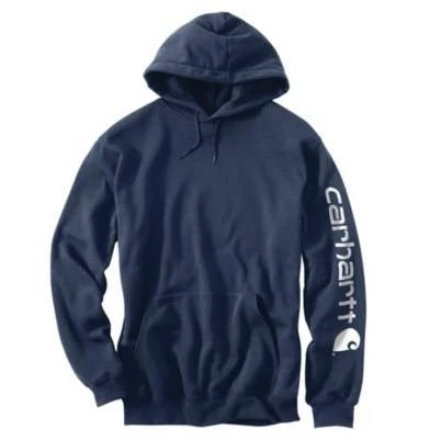 Midweight Hooded Logo Sweatshirt, New Navy, XXL Tall
