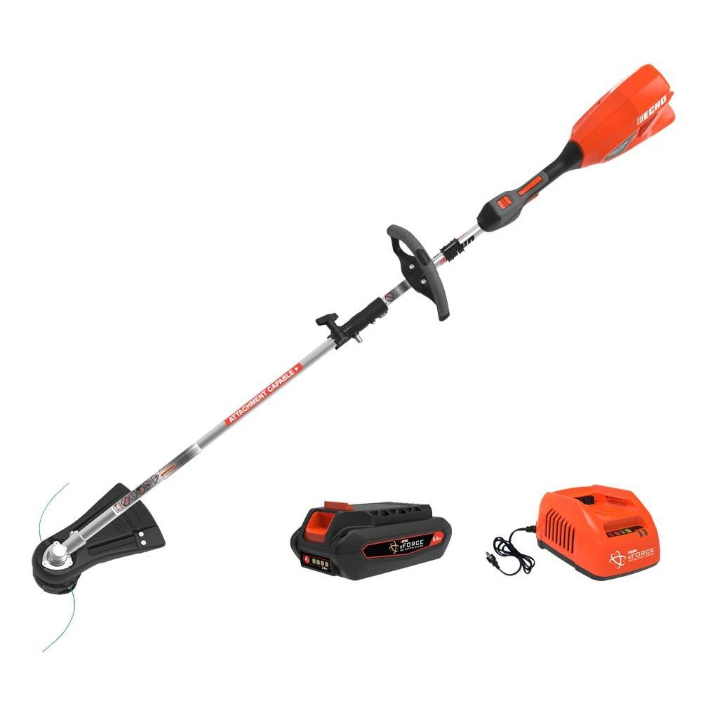 ECHO eFORCE 56V Brushless Cordless Battery Pro Attachment Series Trimmer with 2.5Ah Battery and Charger