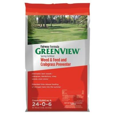 Fairway Formula Spring Fertilizer Weed & Feed + Crabgrass Preventer, Covers 10,000 Sq. Ft., 36 Lbs.